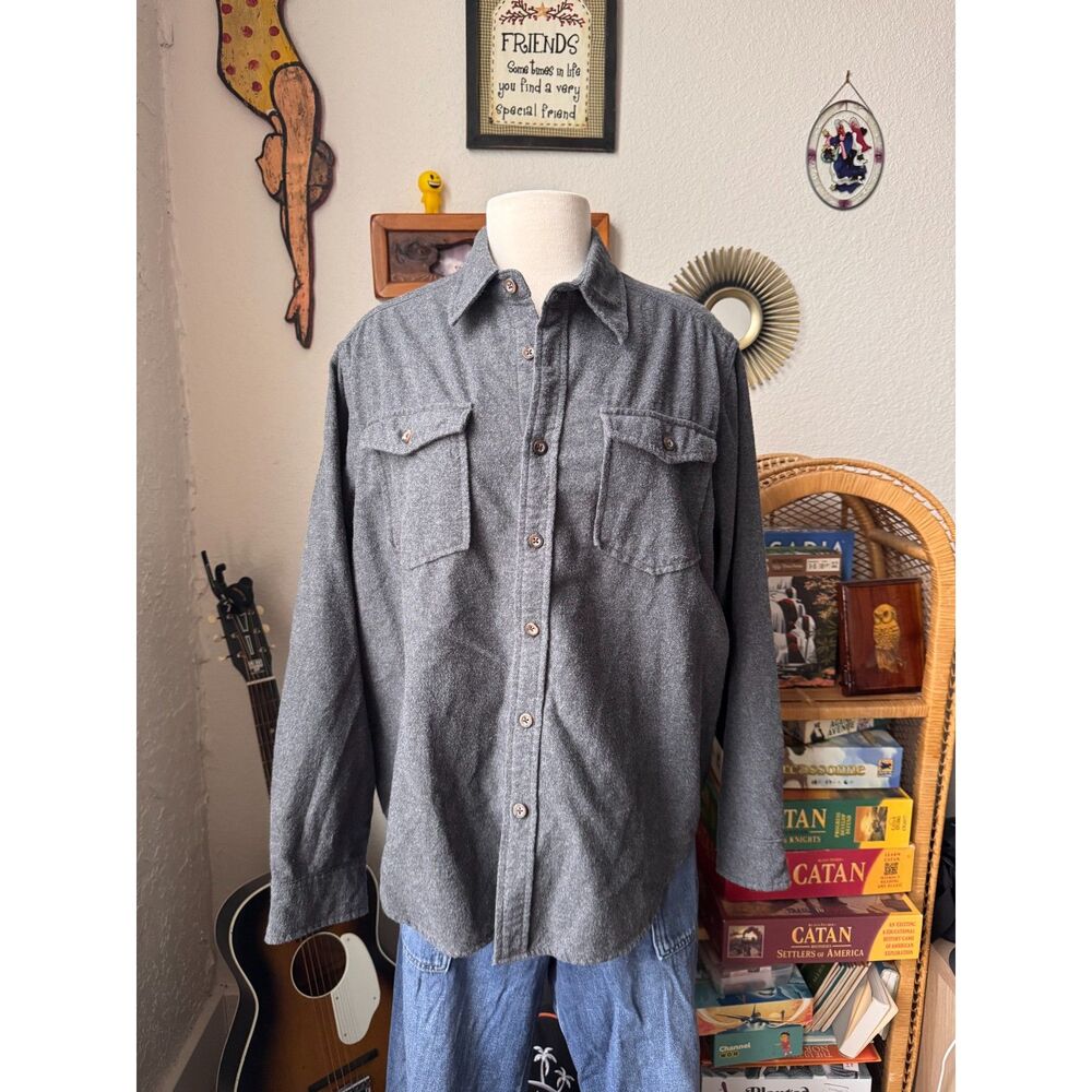 Eddie Bauer Grey Button Up